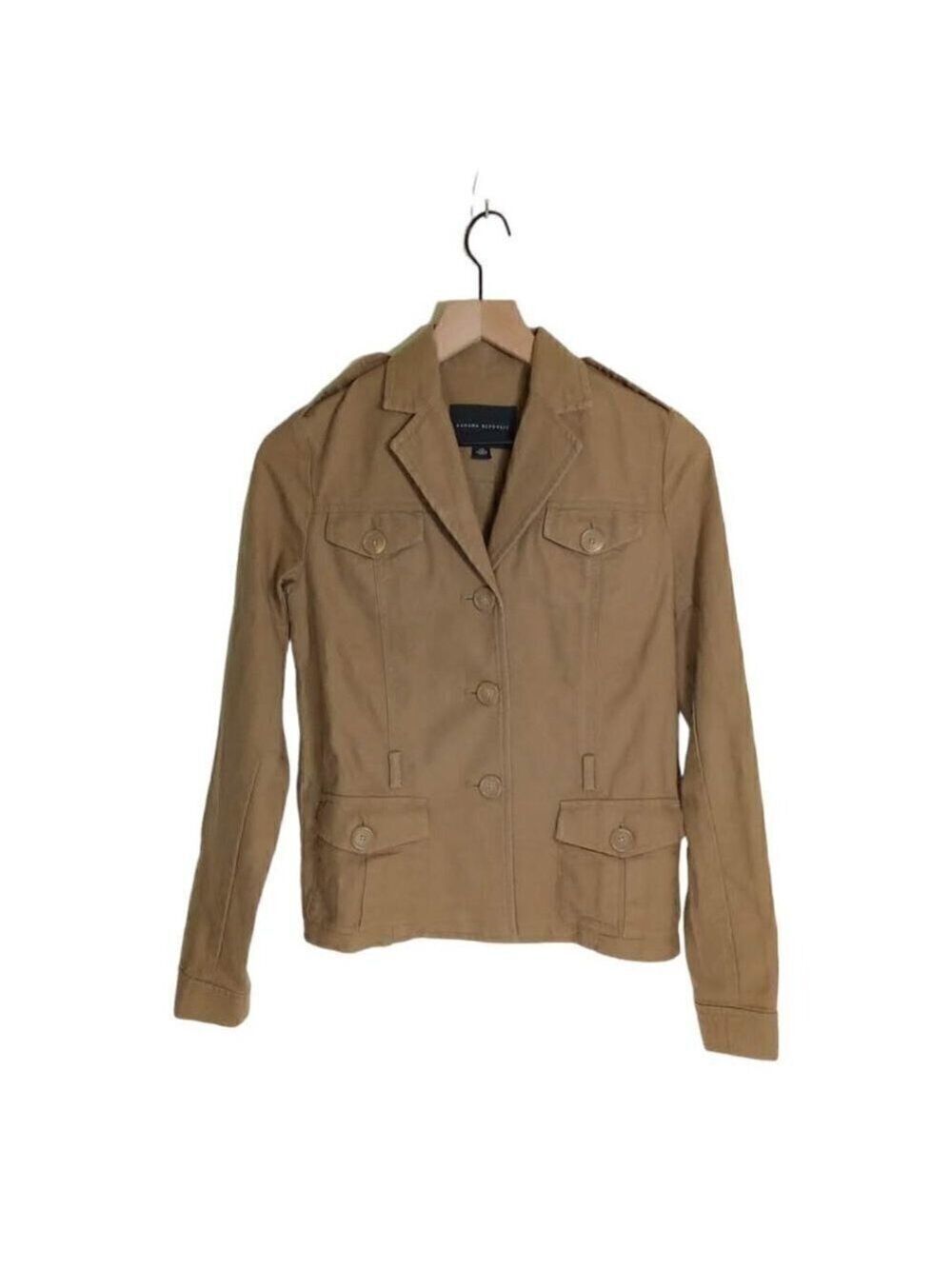 BANANA Republic Tan Linen Blend Utility Jacket Size XS